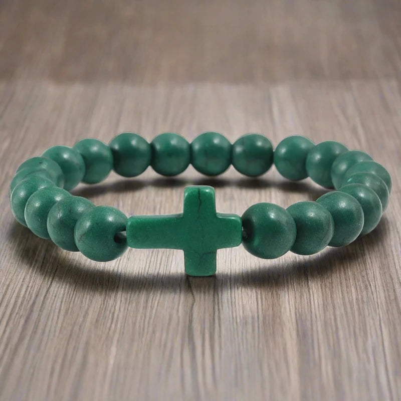 GREEN CROSS BRACELET